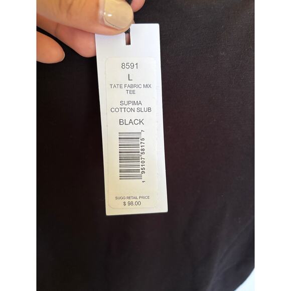 Michael Stars Tate Fabric Mix Tee - Picture 5 of 5